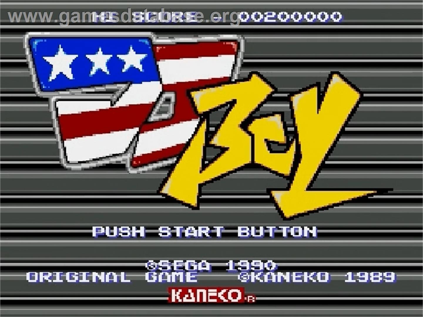 DJ Boy - Sega Genesis - Artwork - Title Screen