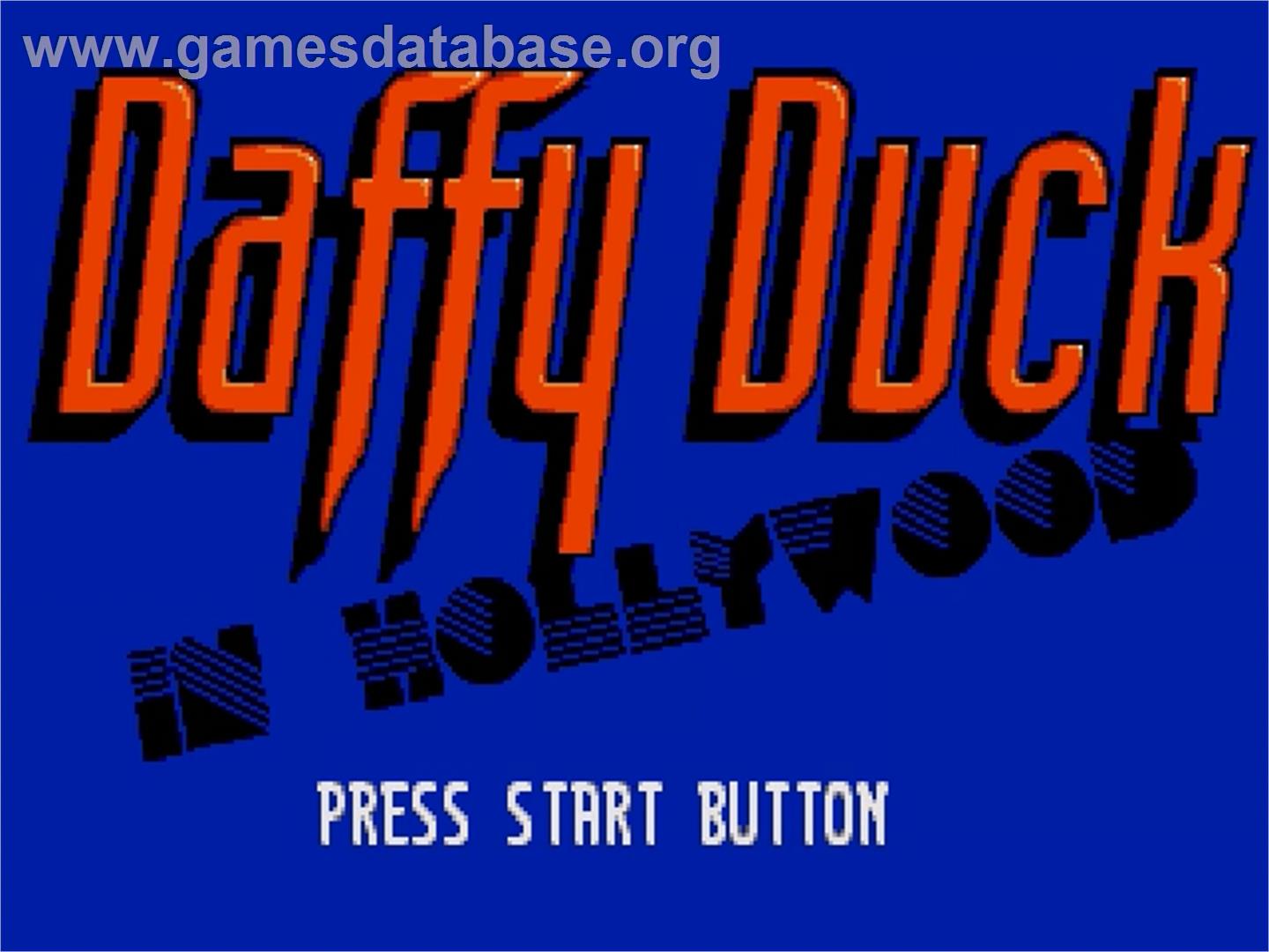Daffy Duck in Hollywood - Sega Genesis - Artwork - Title Screen