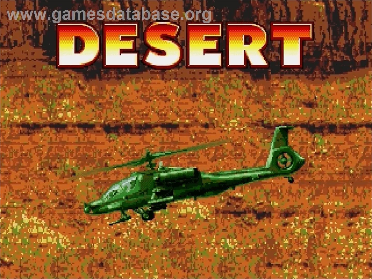 Desert Strike: Return to the Gulf - Sega Genesis - Artwork - Title Screen
