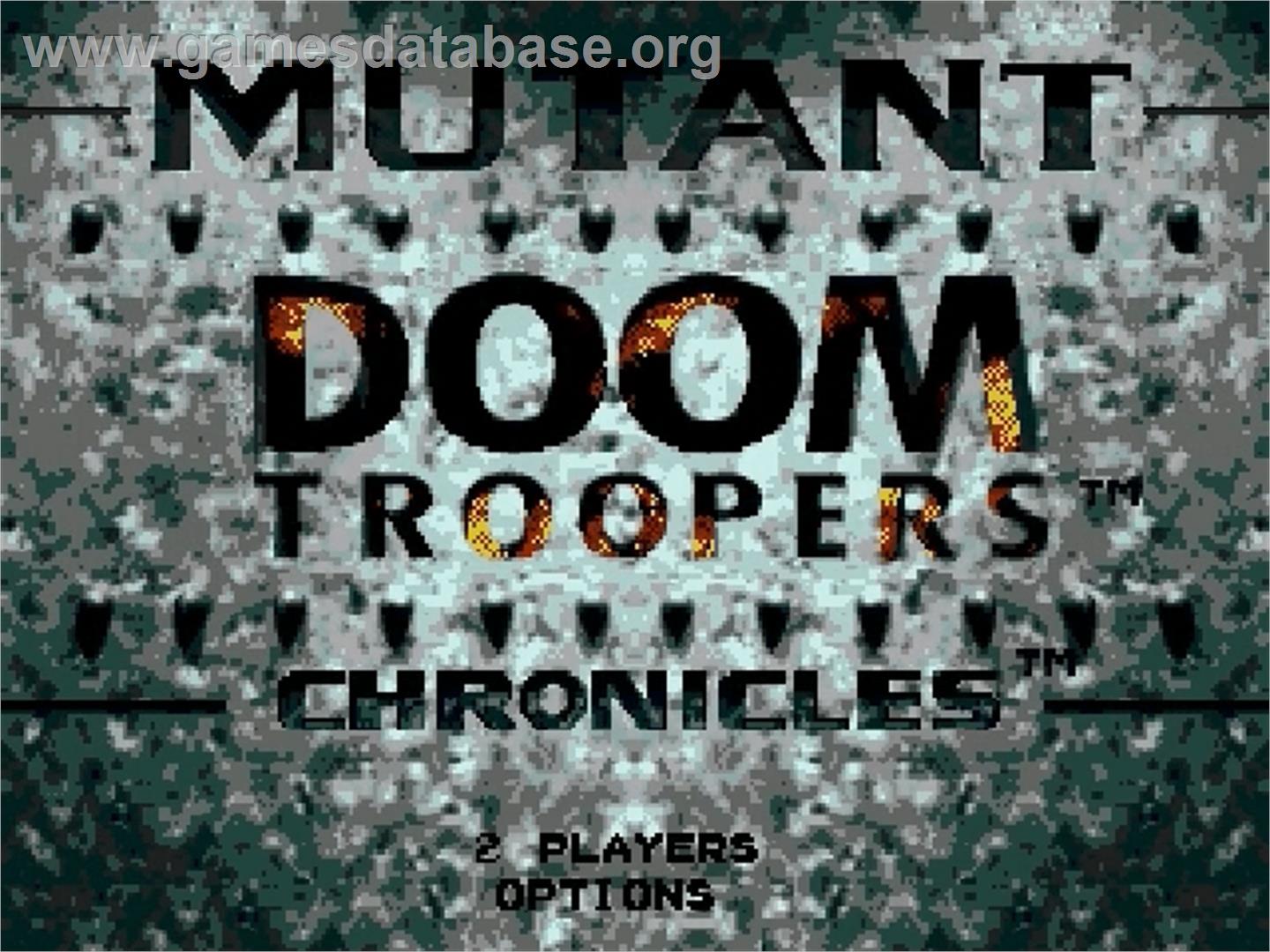 Doom Troopers: Mutant Chronicles - Sega Genesis - Artwork - Title Screen