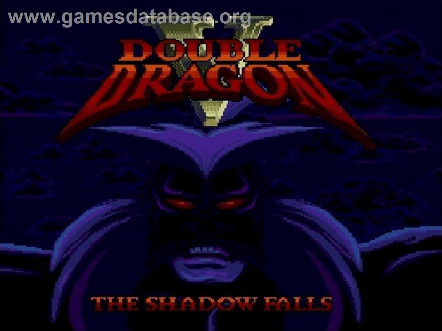Double Dragon V: The Shadow Falls - Sega Genesis - Artwork - Title Screen