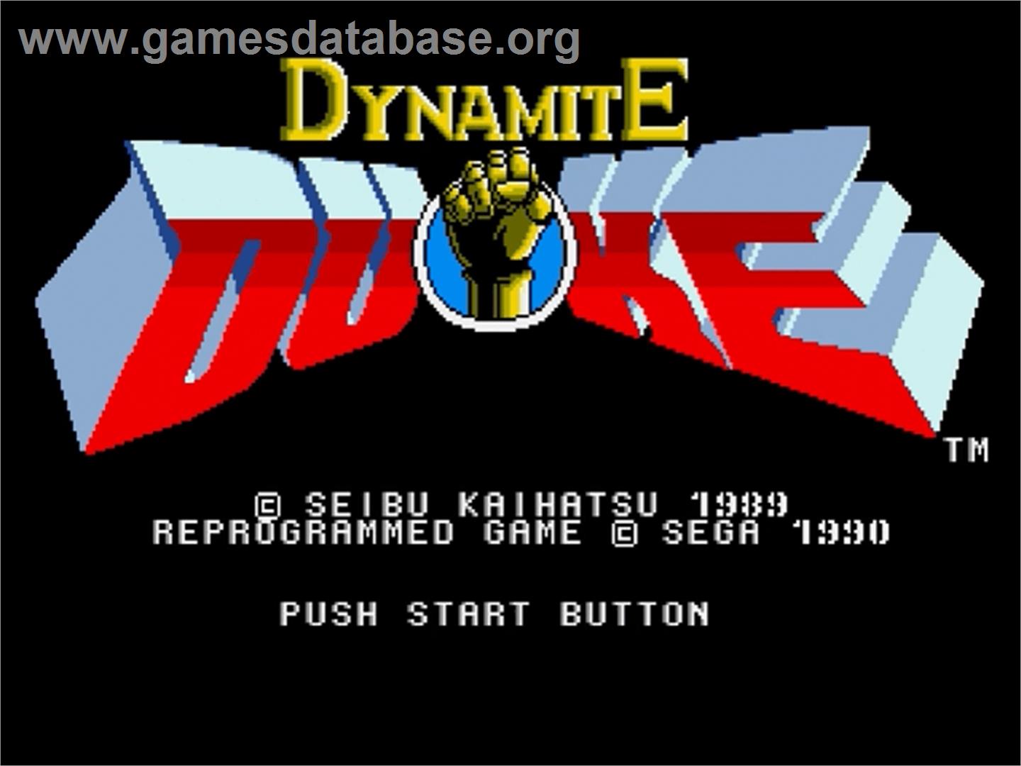 Dynamite Duke - Sega Genesis - Artwork - Title Screen