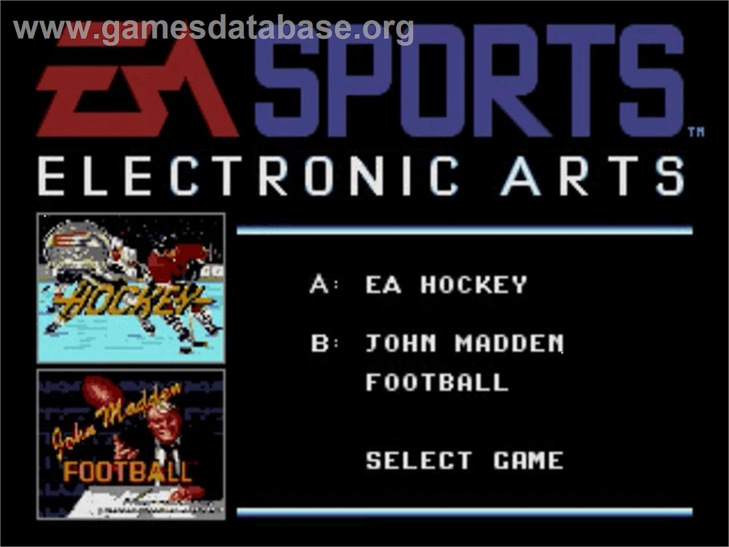 EA Sports Double Header - Sega Genesis - Artwork - Title Screen