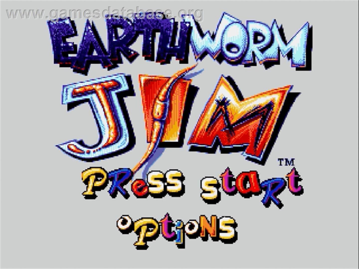 Earthworm Jim - Sega Genesis - Artwork - Title Screen