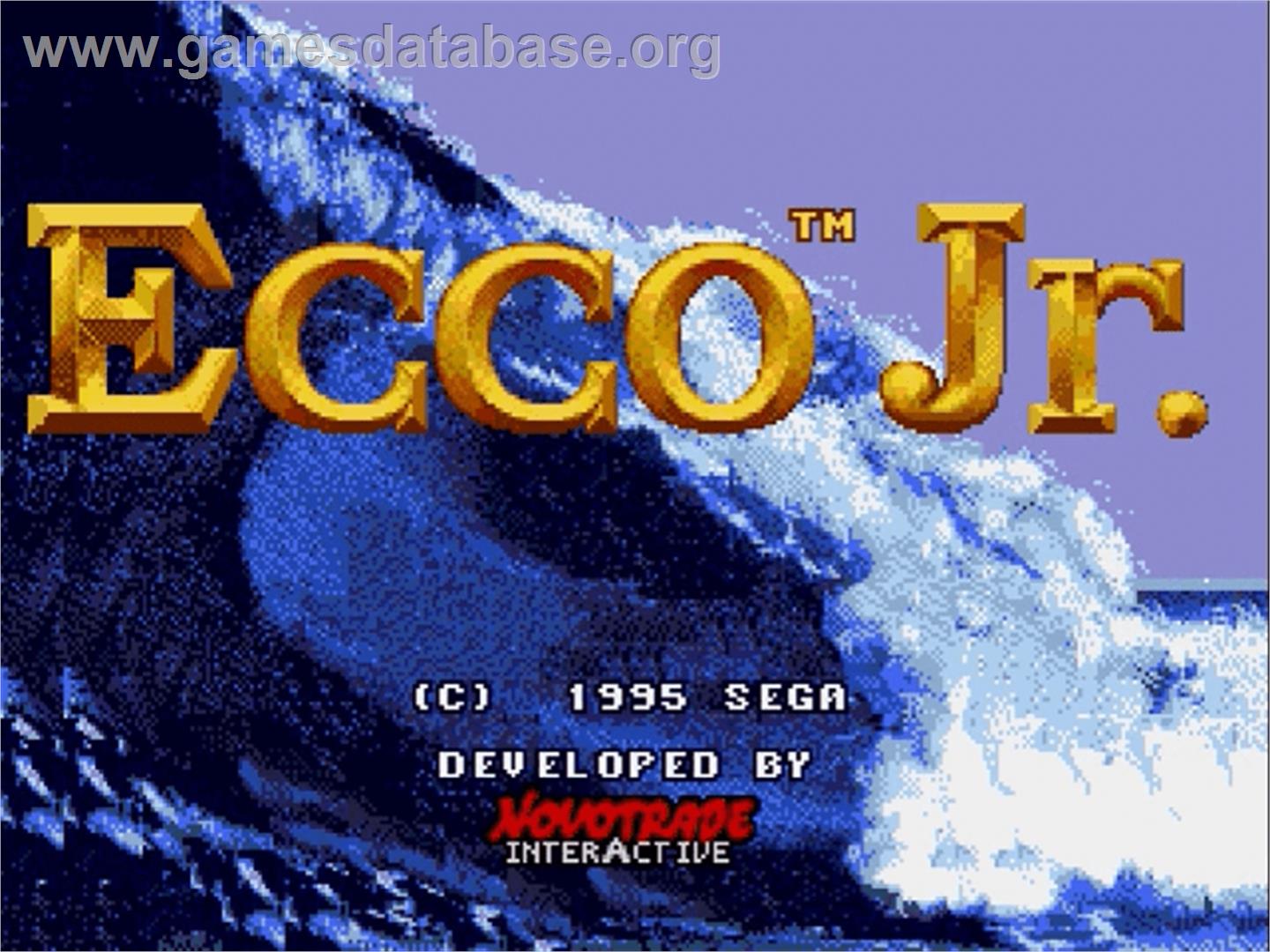 Ecco Jr. - Sega Genesis - Artwork - Title Screen