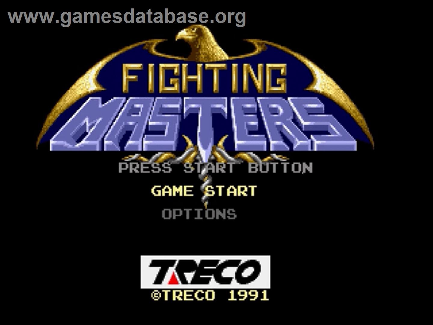 Fighting Masters - Sega Genesis - Artwork - Title Screen