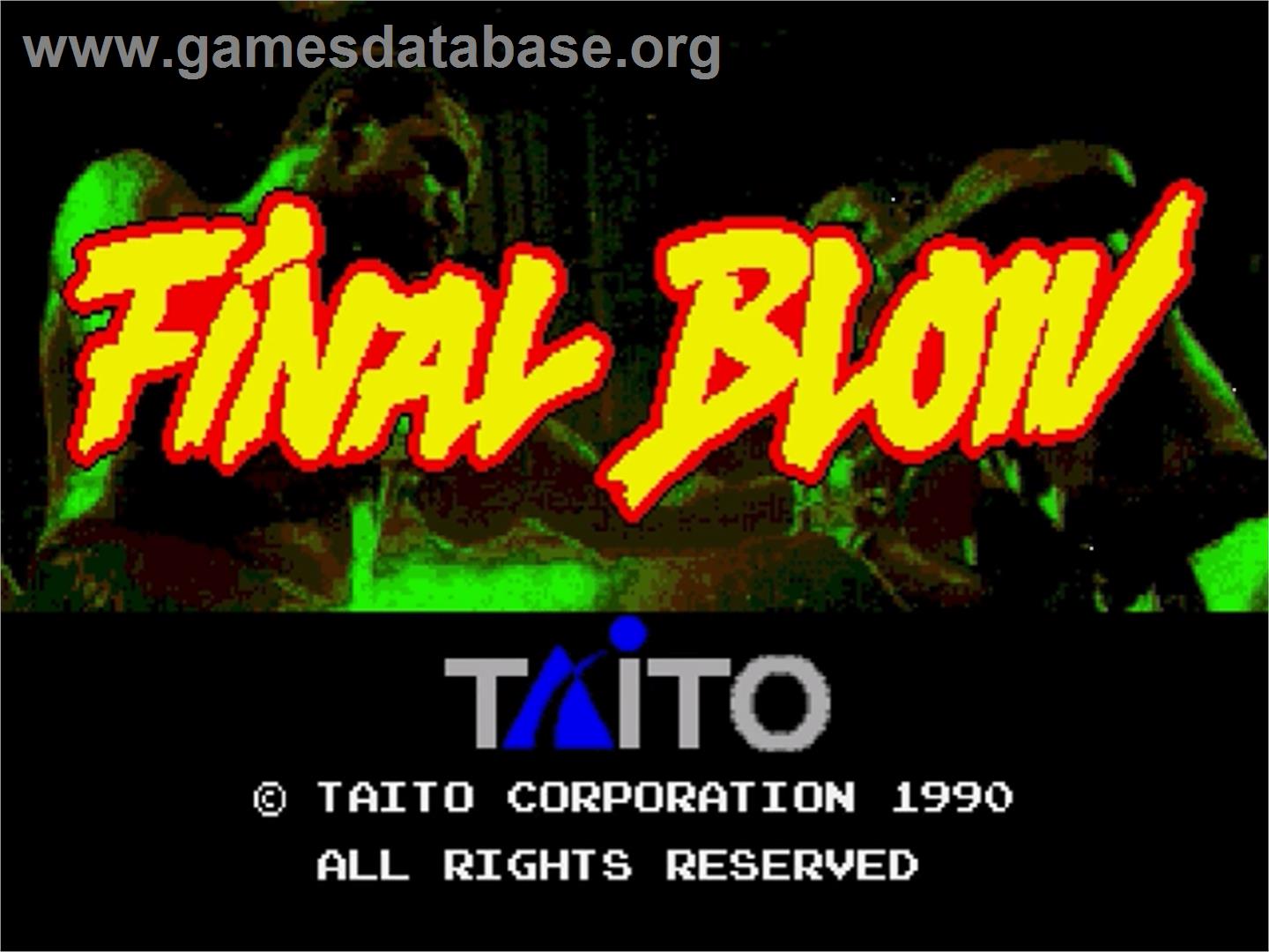 Final Blow - Sega Genesis - Artwork - Title Screen