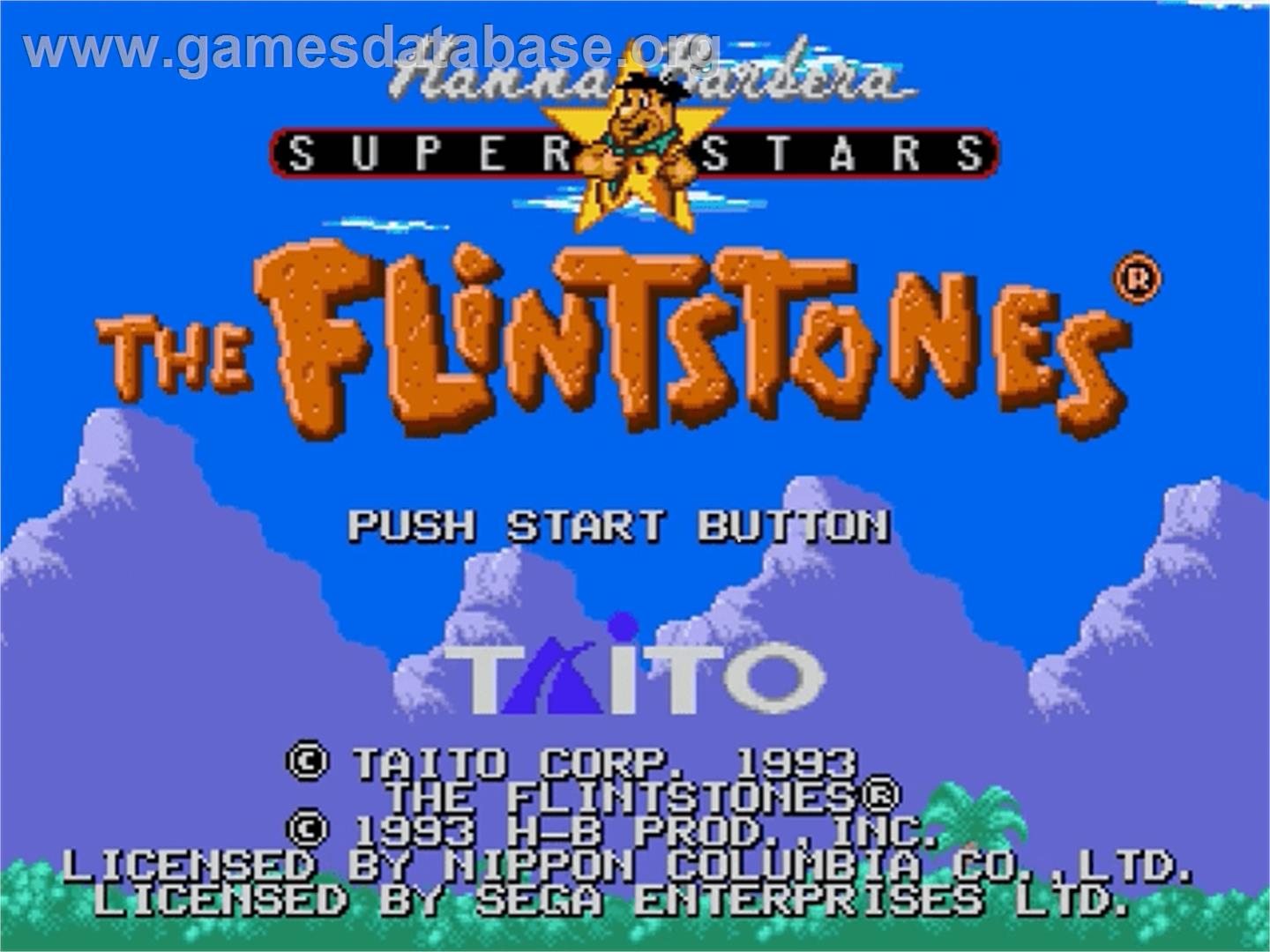 Flintstones, The - Sega Genesis - Artwork - Title Screen