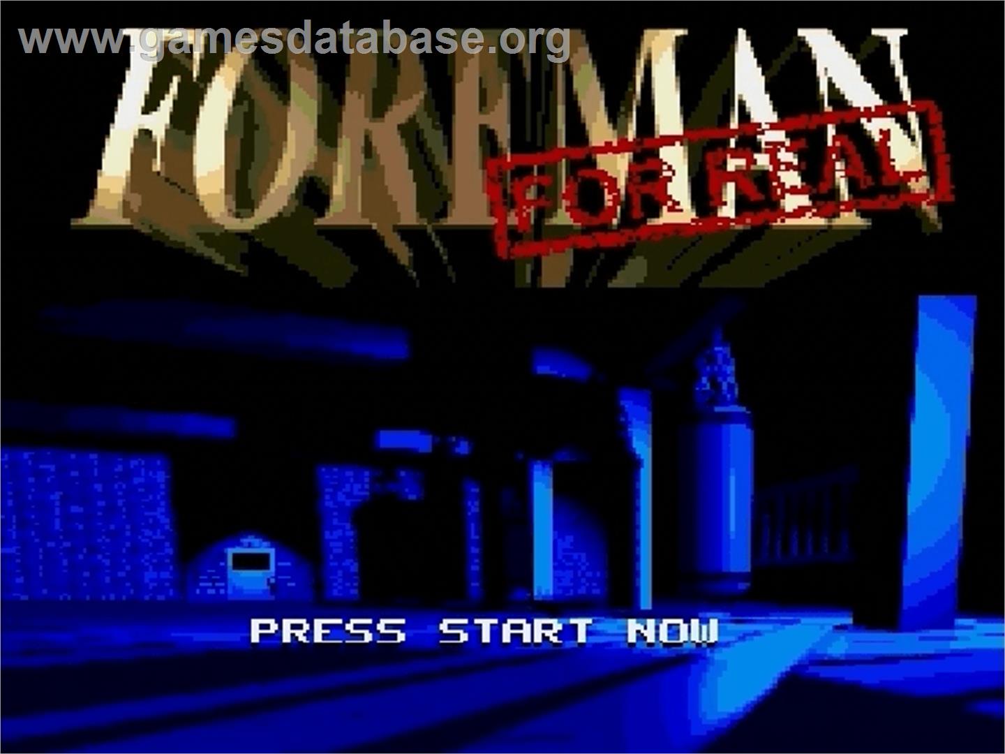 Foreman for Real - Sega Genesis - Artwork - Title Screen