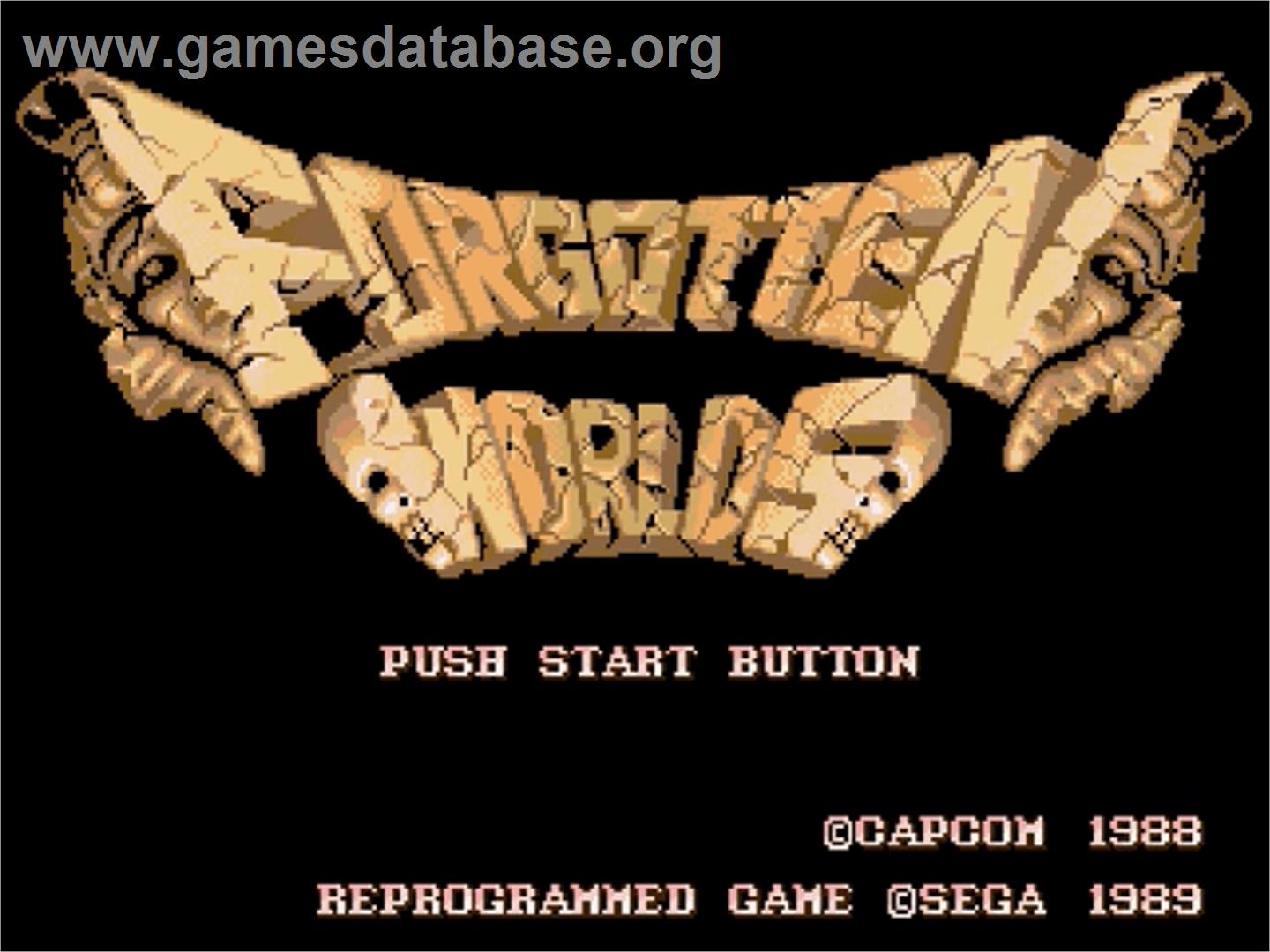 Forgotten Worlds - Sega Genesis - Artwork - Title Screen