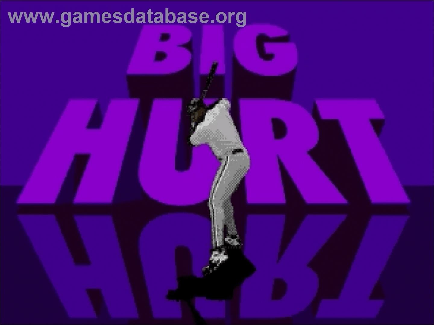 Frank Thomas Big Hurt Baseball - Sega Genesis - Artwork - Title Screen