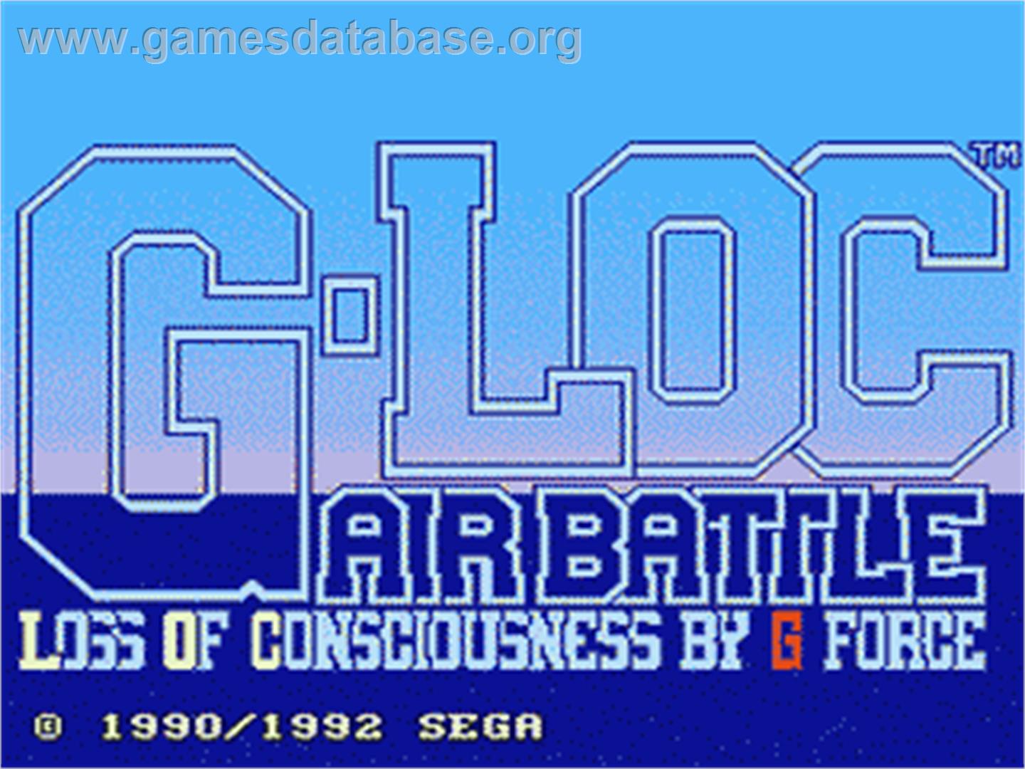 G-Loc Air Battle - Sega Genesis - Artwork - Title Screen