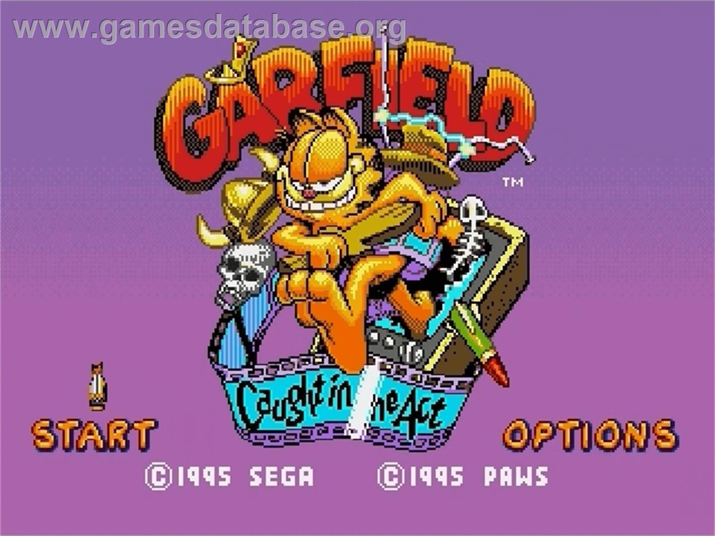 Garfield: Caught in the Act - Sega Genesis - Artwork - Title Screen