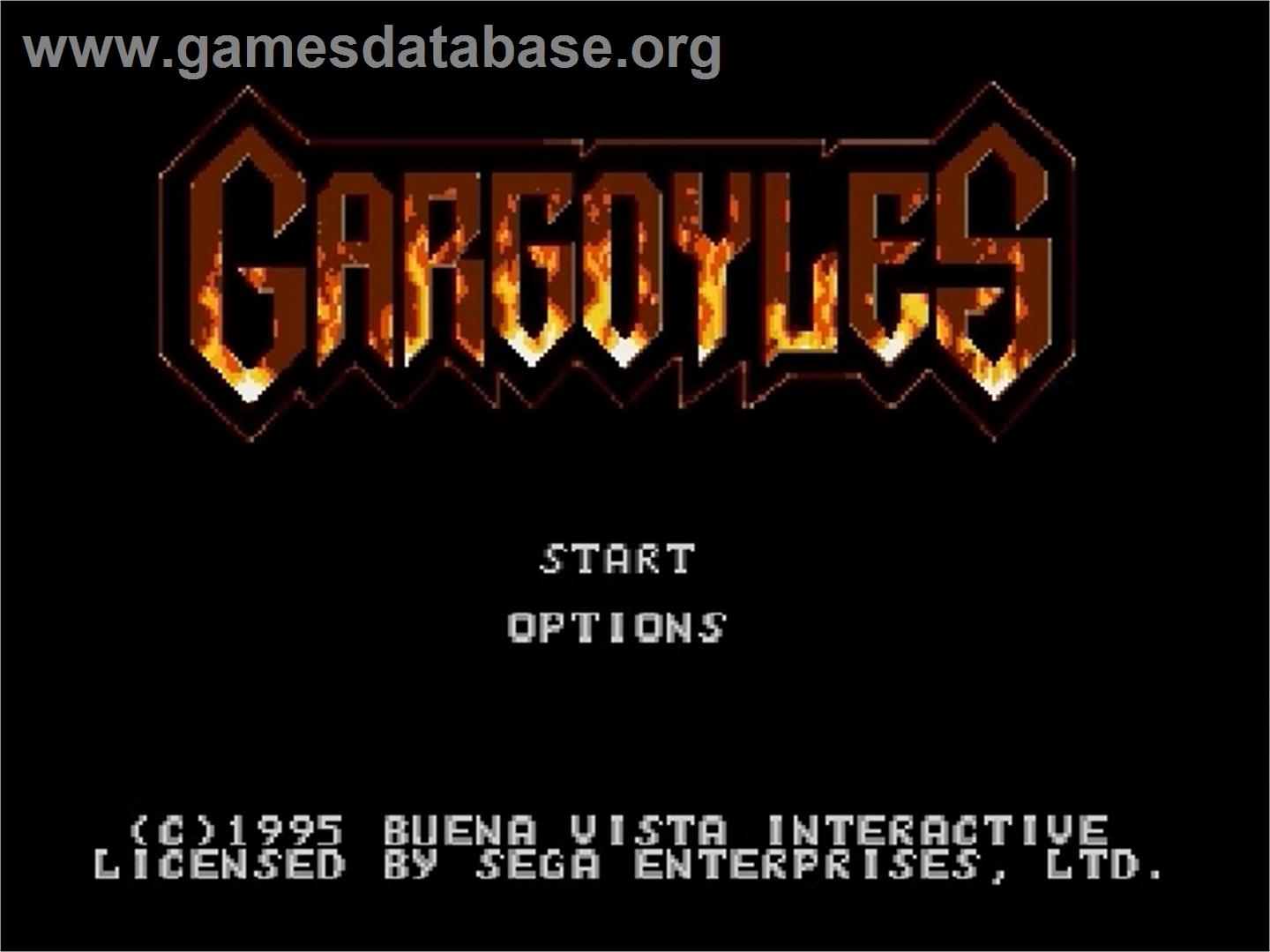 Gargoyles - Sega Genesis - Artwork - Title Screen