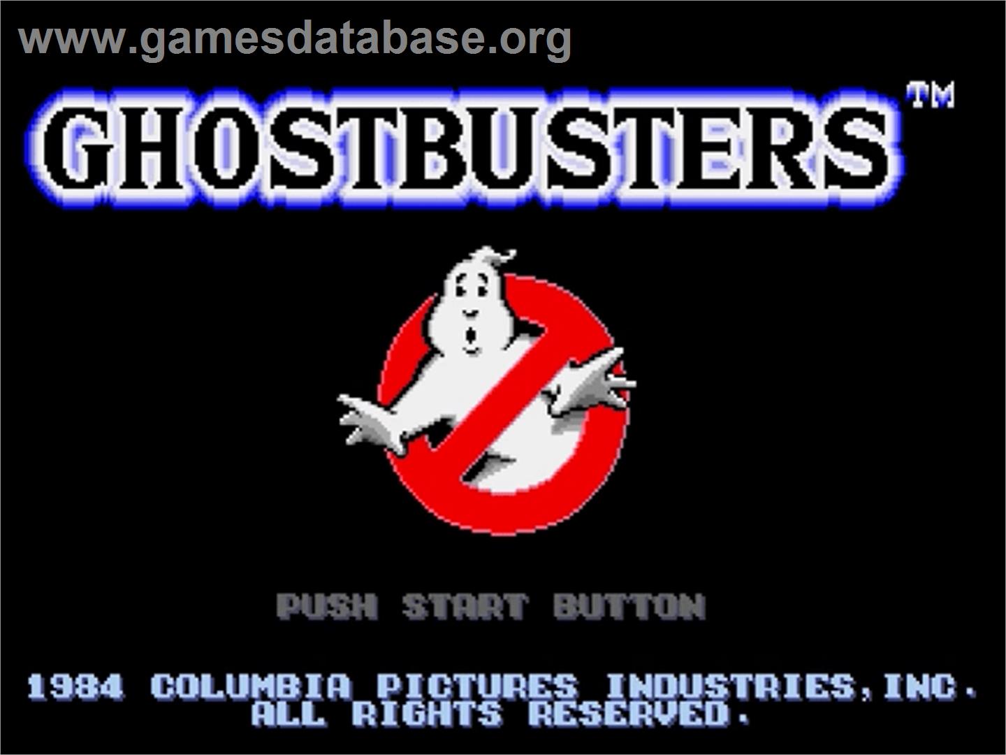 Ghostbusters - Sega Genesis - Artwork - Title Screen