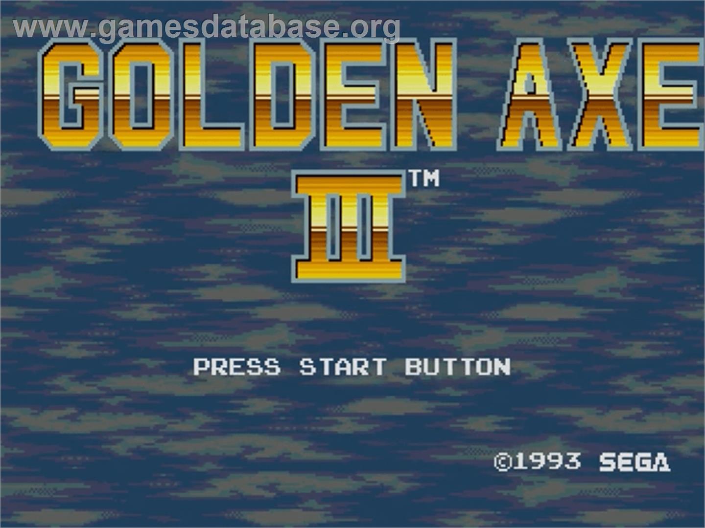 Golden Axe III - Sega Genesis - Artwork - Title Screen