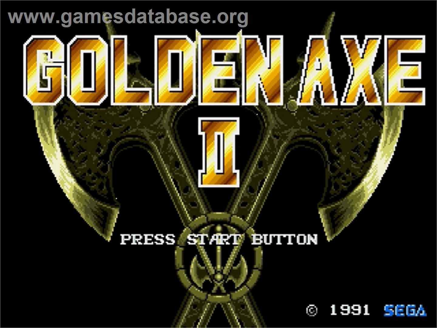 Golden Axe II - Sega Genesis - Artwork - Title Screen