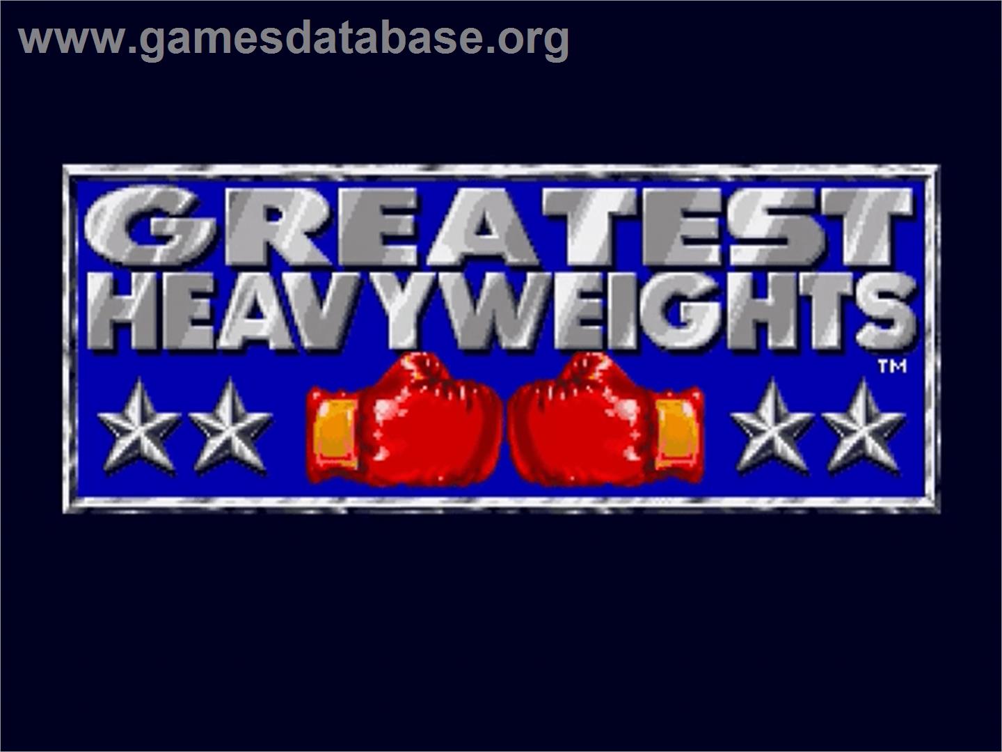 Greatest Heavyweights - Sega Genesis - Artwork - Title Screen