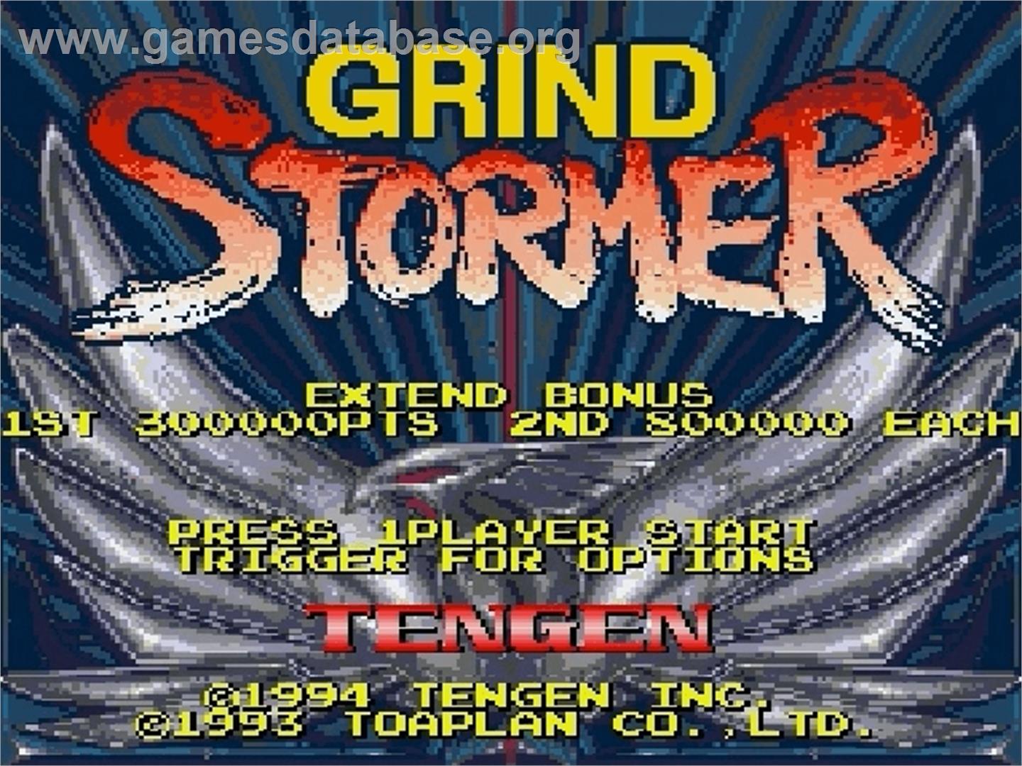 Grind Stormer - Sega Genesis - Artwork - Title Screen