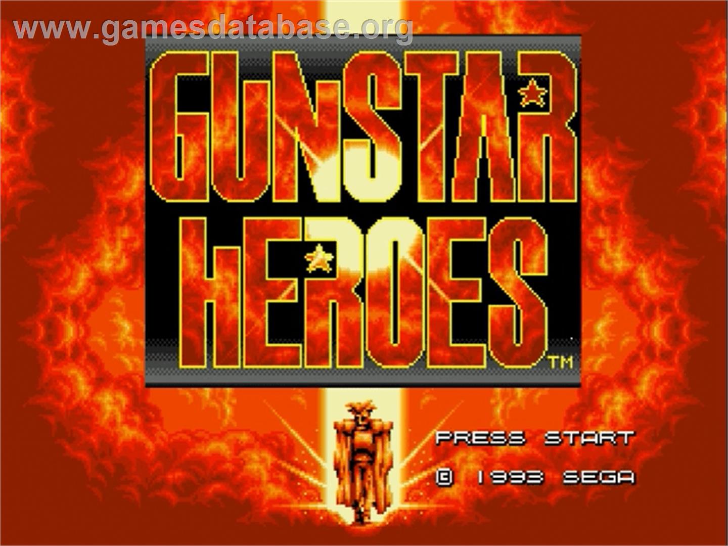 Gunstar Heroes - Sega Genesis - Artwork - Title Screen