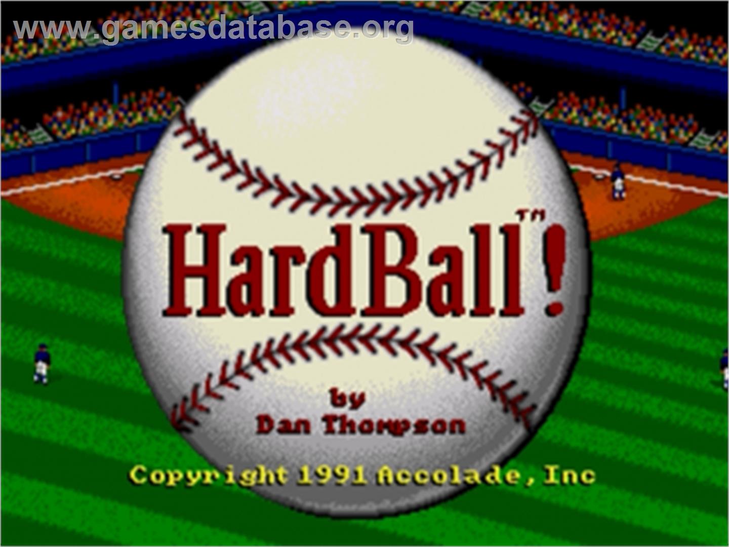 HardBall - Sega Genesis - Artwork - Title Screen