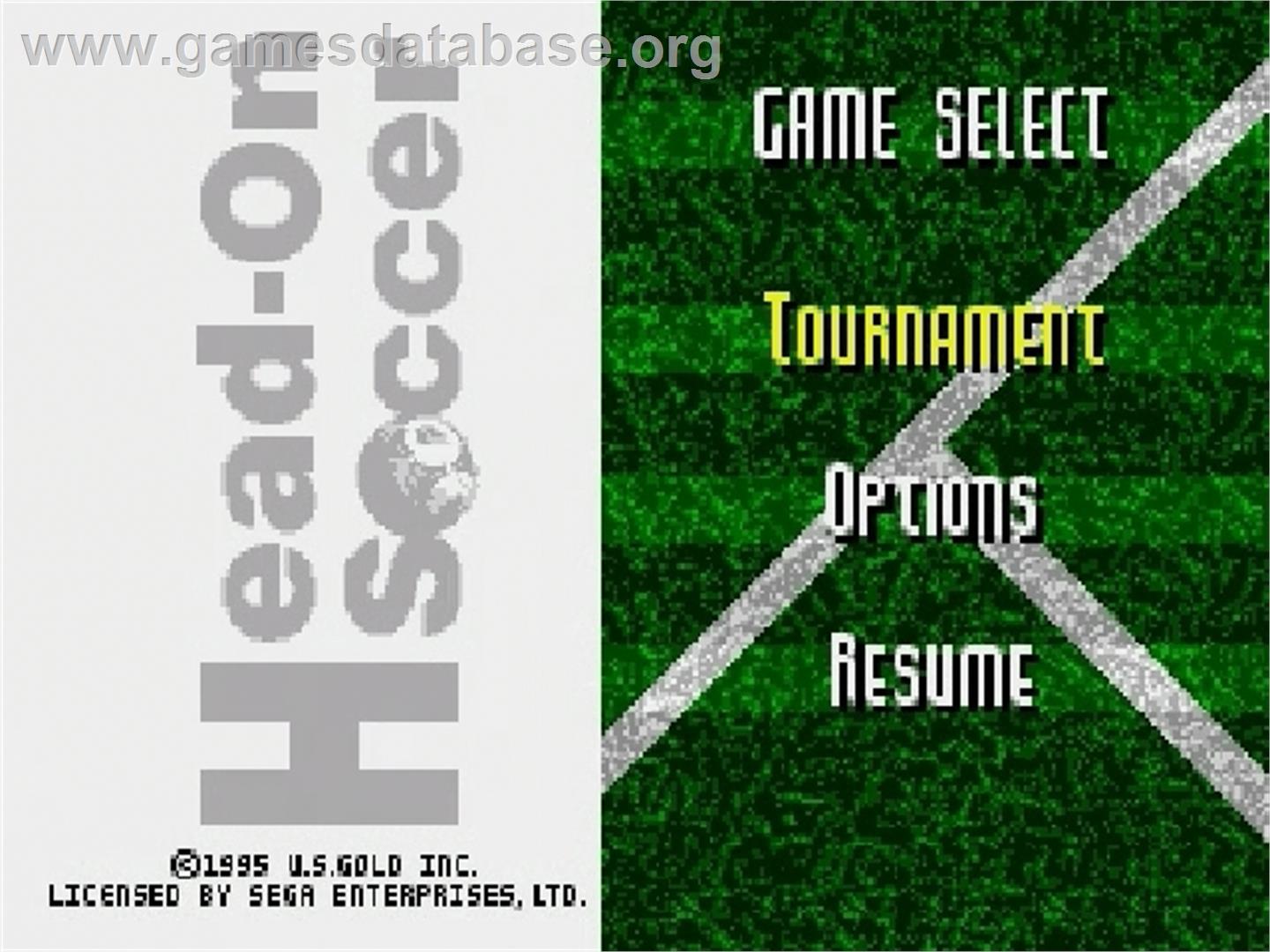 Head-On Soccer - Sega Genesis - Artwork - Title Screen