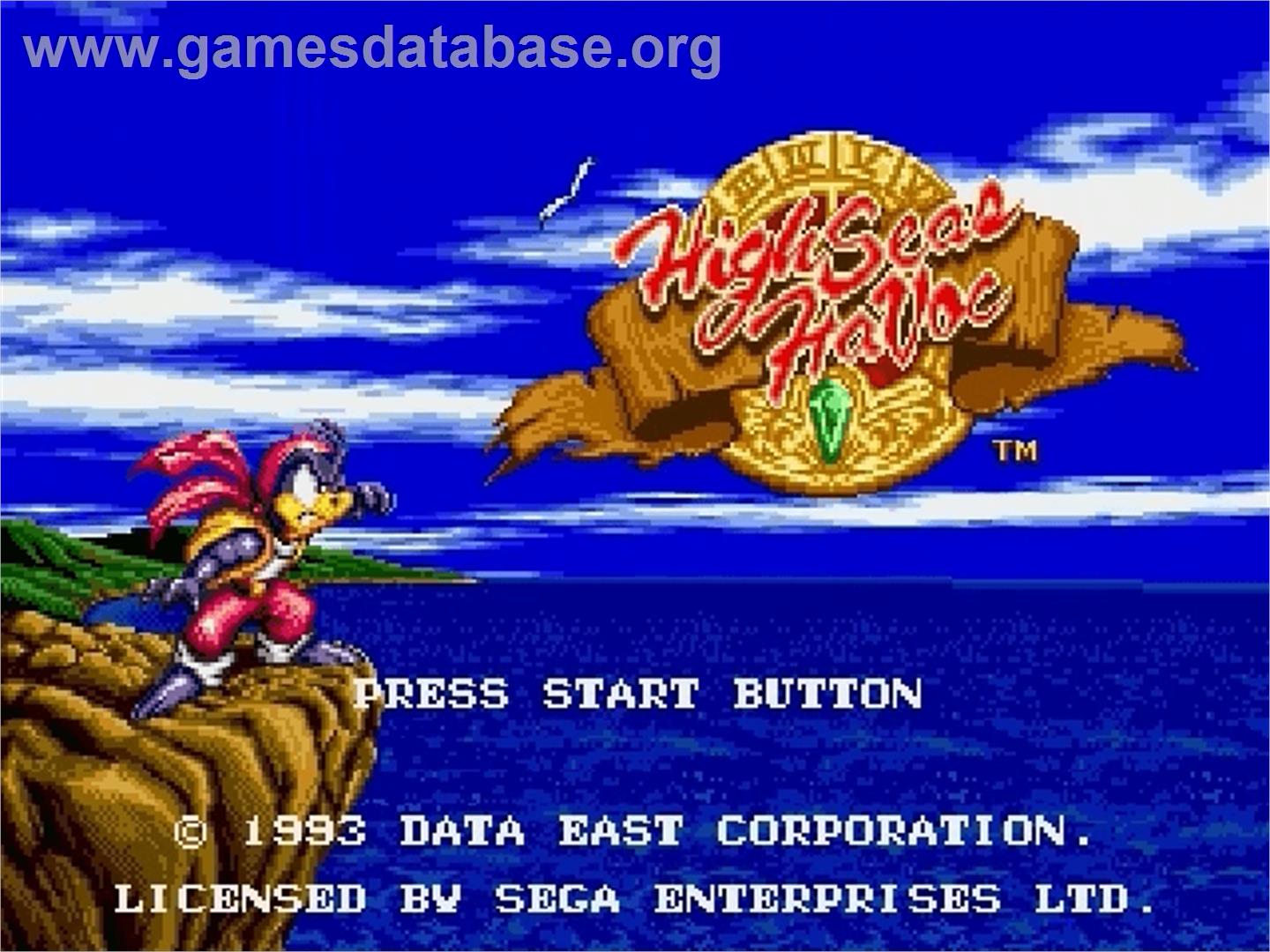 High Seas Havoc - Sega Genesis - Artwork - Title Screen
