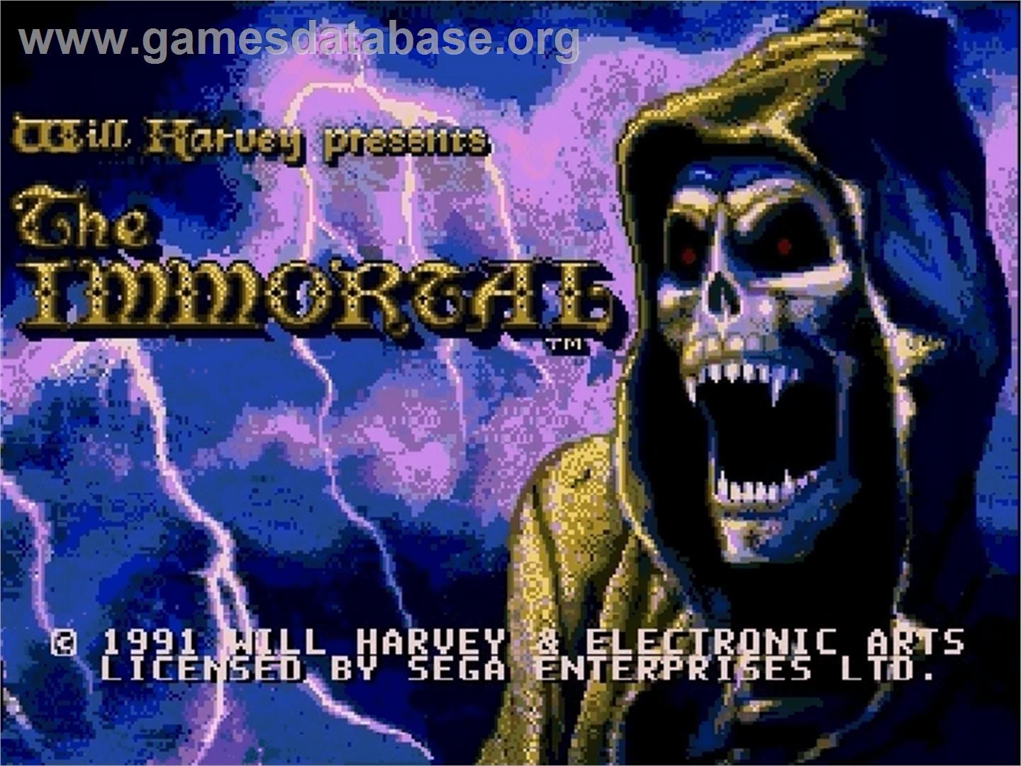 Immortal, The - Sega Genesis - Artwork - Title Screen