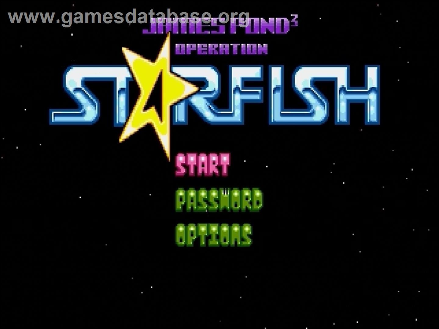 James Pond 3: Operation Starfish - Sega Genesis - Artwork - Title Screen