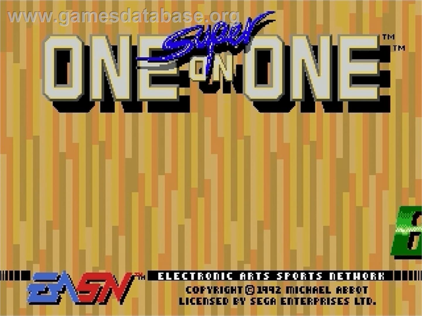 Jordan vs. Bird: One-on-One - Sega Genesis - Artwork - Title Screen