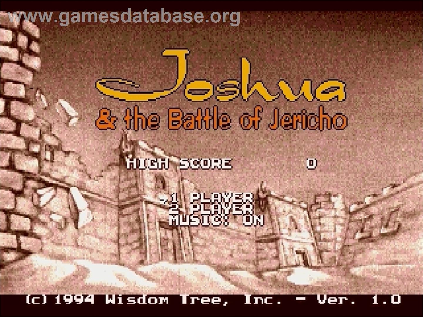 Joshua & the Battle of Jericho - Sega Genesis - Artwork - Title Screen