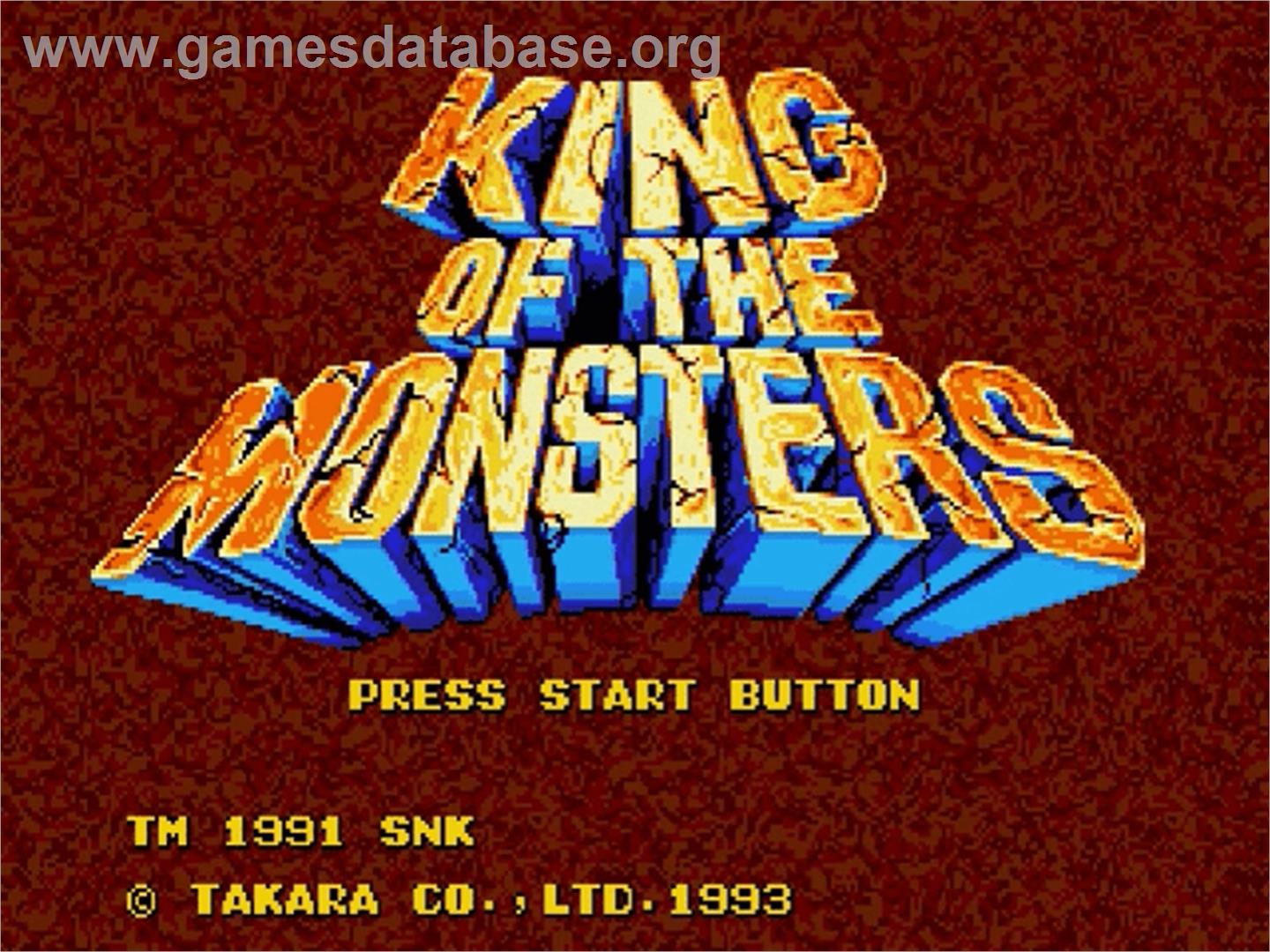 King of the Monsters - Sega Genesis - Artwork - Title Screen