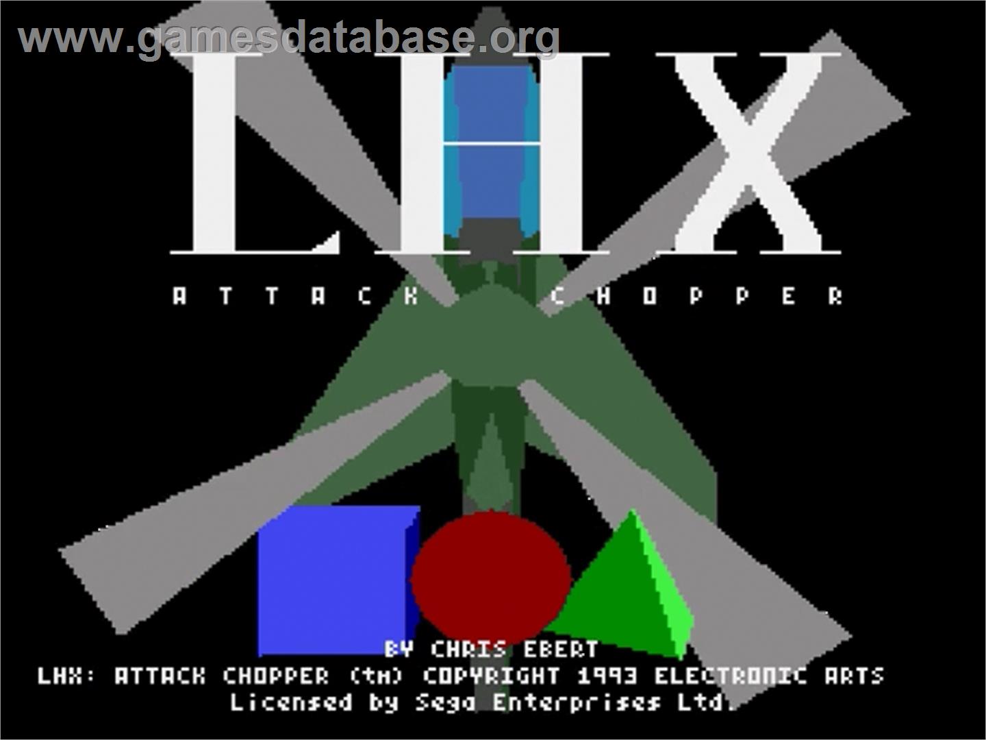 LHX: Attack Chopper - Sega Genesis - Artwork - Title Screen