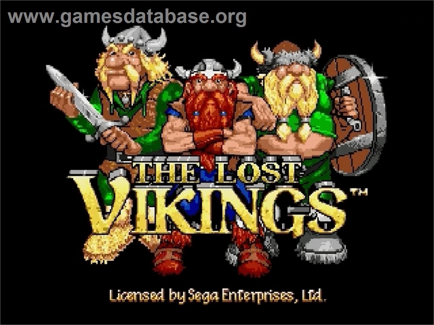 Lost Vikings, The - Sega Genesis - Artwork - Title Screen