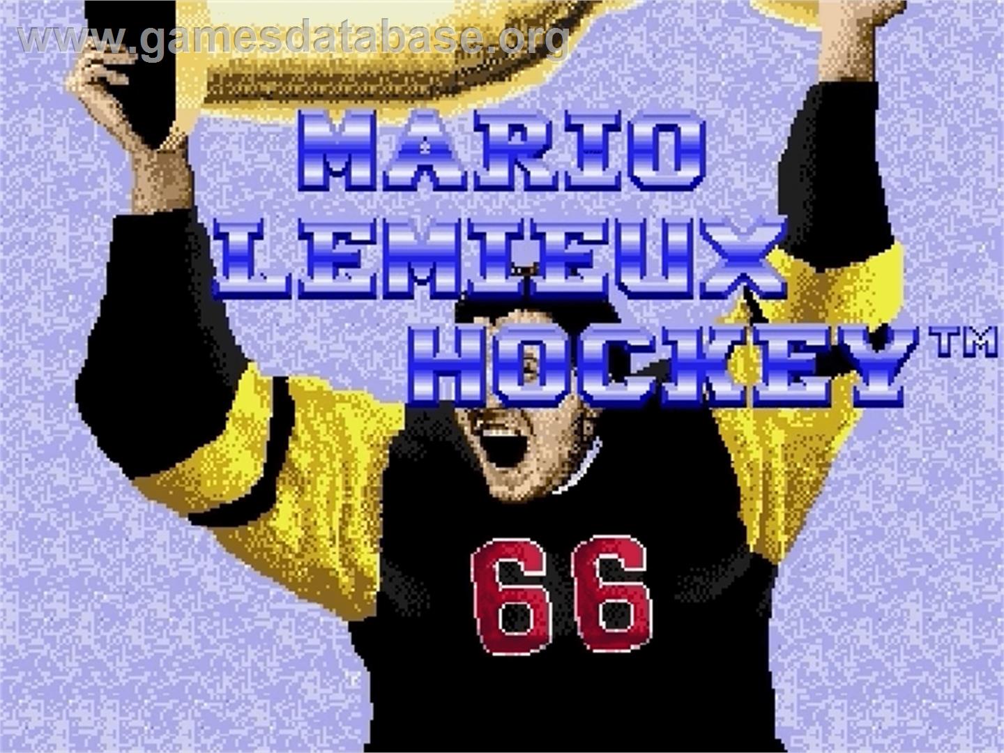 Mario Lemieux Hockey - Sega Genesis - Artwork - Title Screen