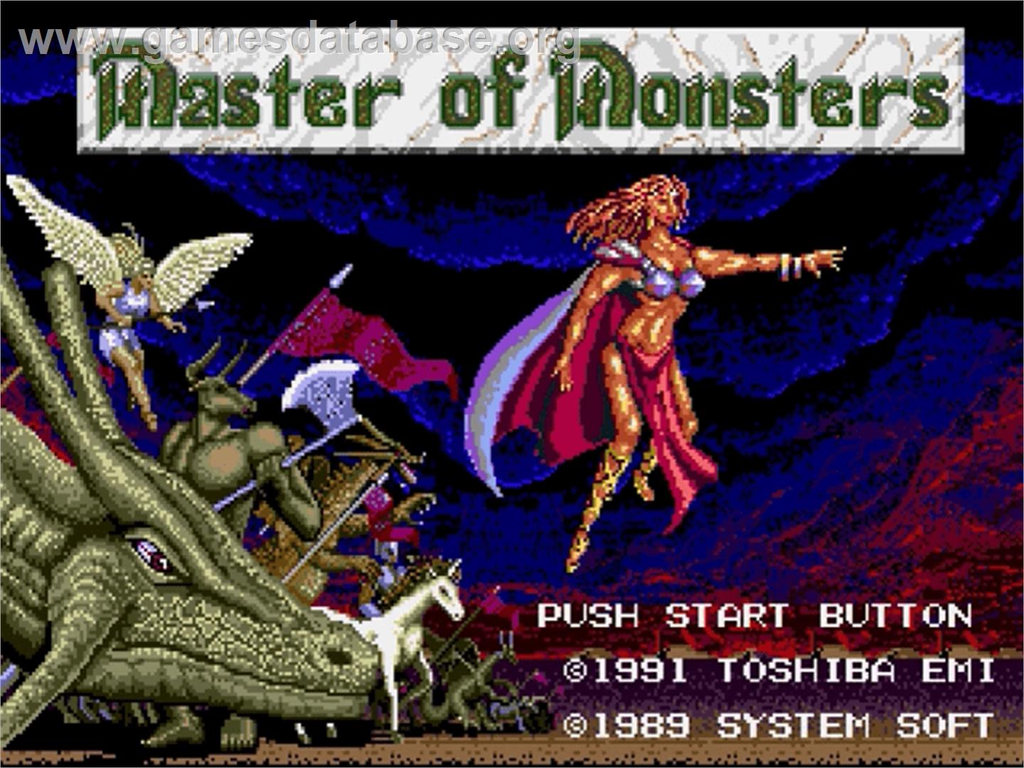 Master of Monsters - Sega Genesis - Artwork - Title Screen