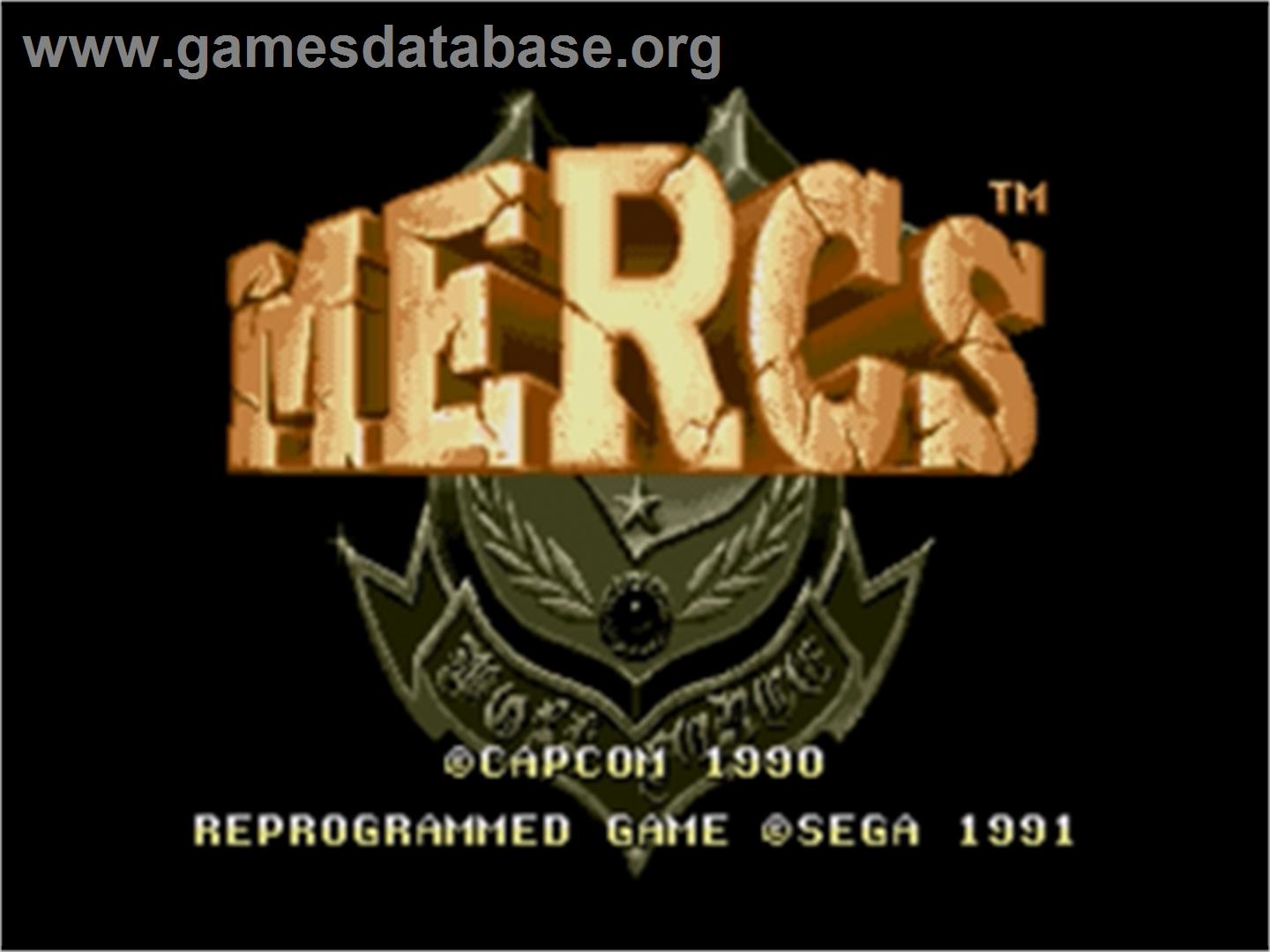 Mercs - Sega Genesis - Artwork - Title Screen