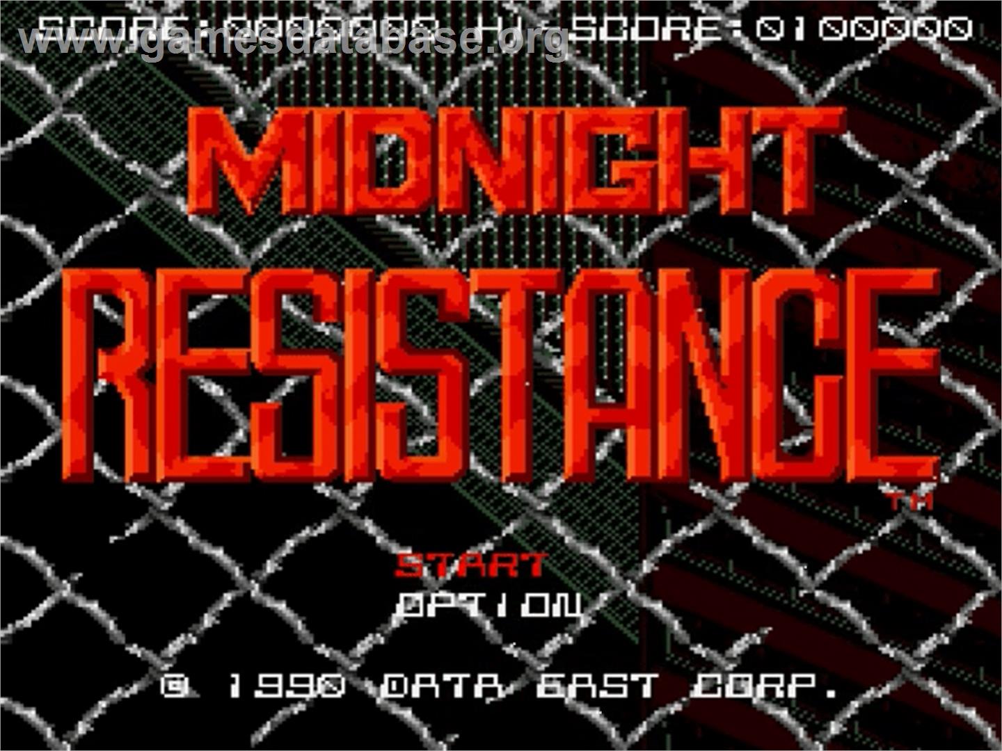 Midnight Resistance - Sega Genesis - Artwork - Title Screen