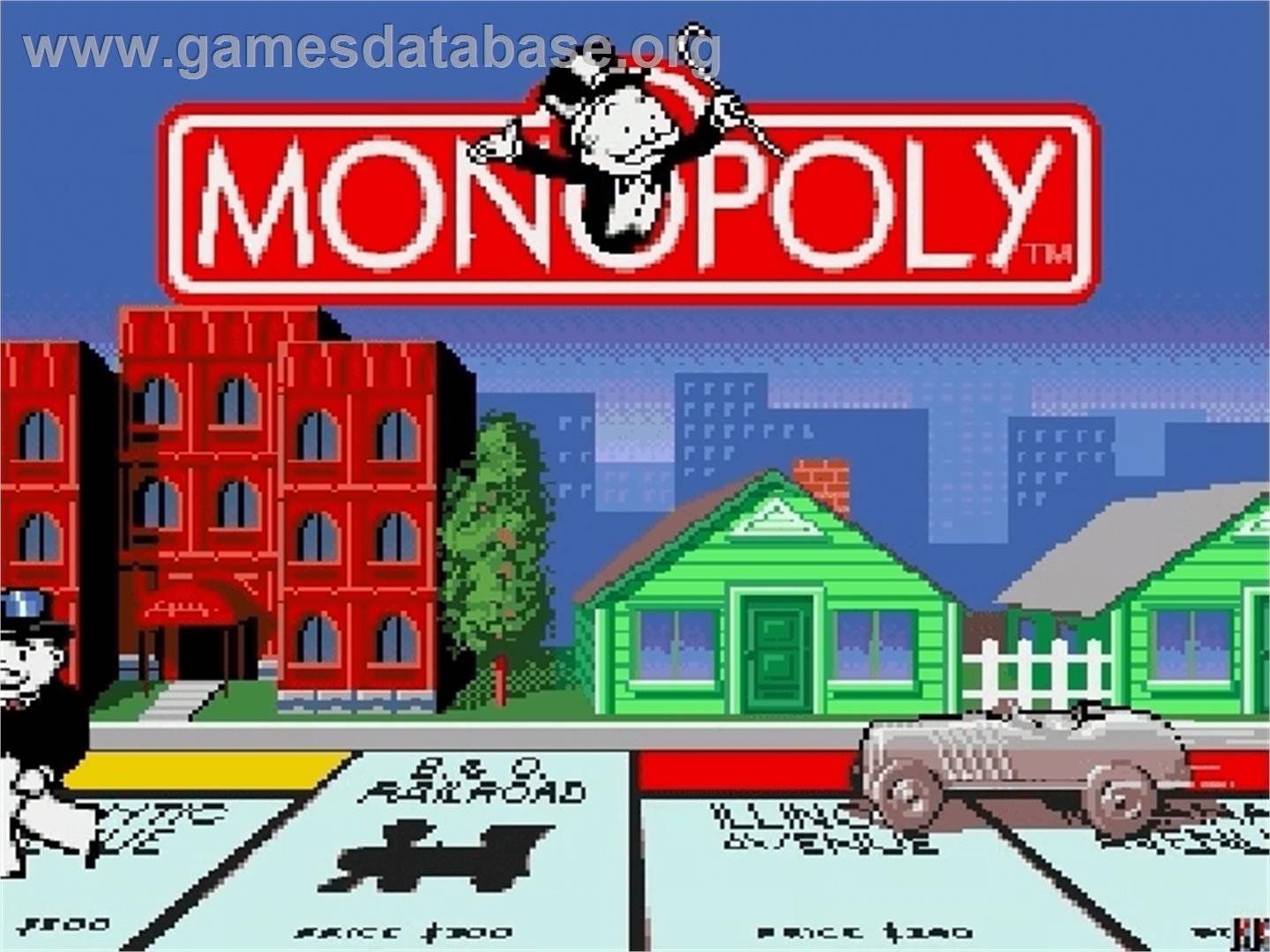 Monopoly - Sega Genesis - Artwork - Title Screen