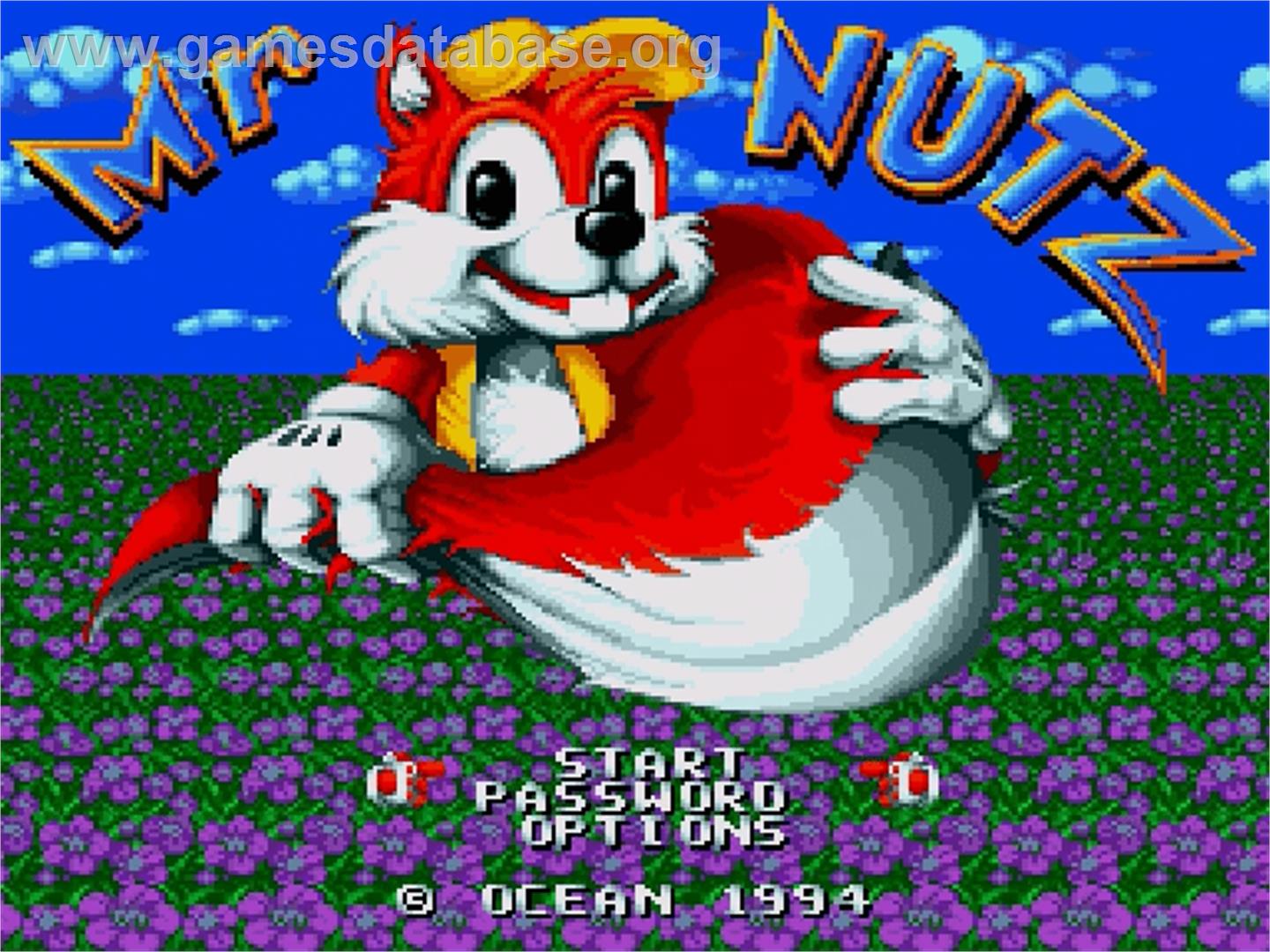 Mr Nutz - Sega Genesis - Artwork - Title Screen
