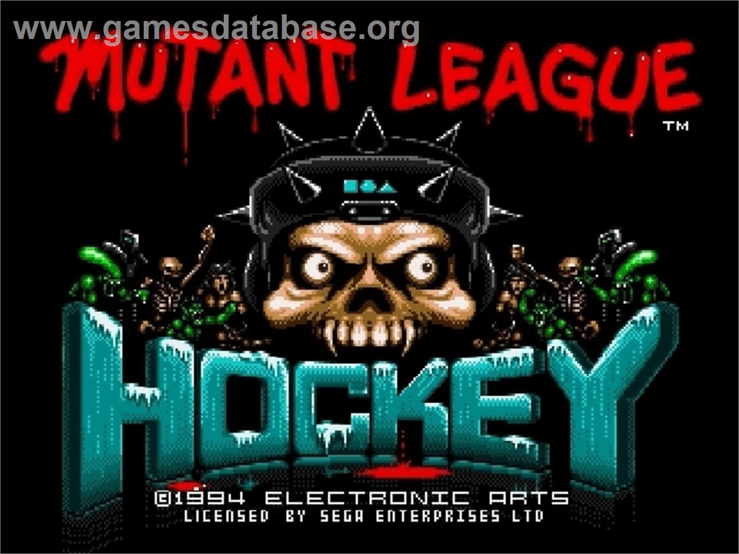 Mutant League Hockey - Sega Genesis - Artwork - Title Screen