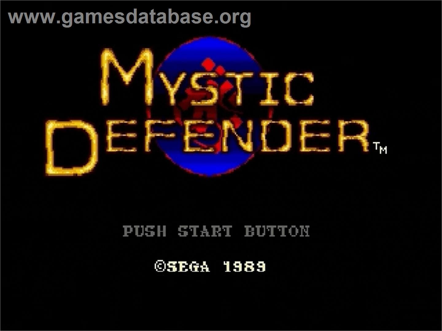 Mystic Defender - Sega Genesis - Artwork - Title Screen