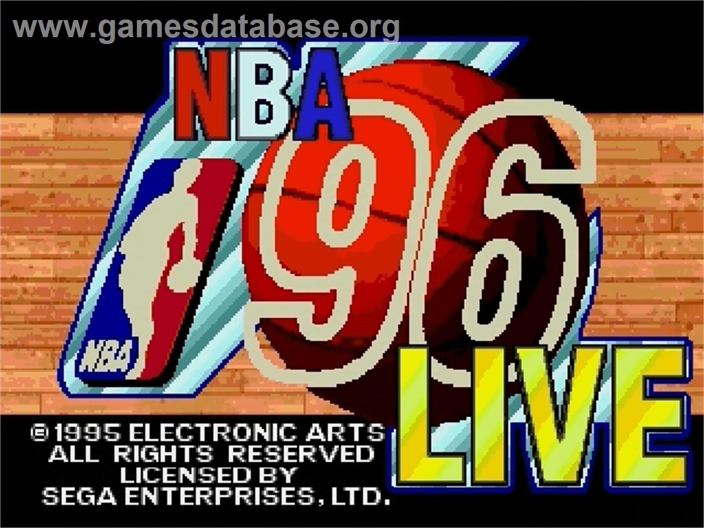NBA Live '96 - Sega Genesis - Artwork - Title Screen