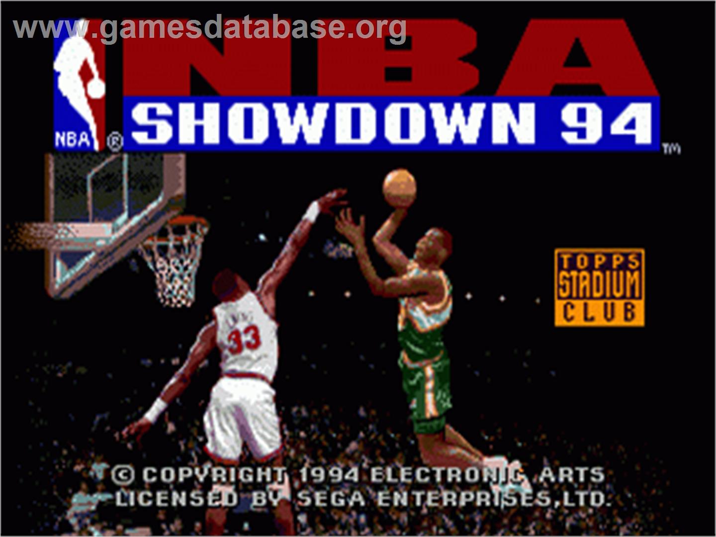 NBA Showdown - Sega Genesis - Artwork - Title Screen