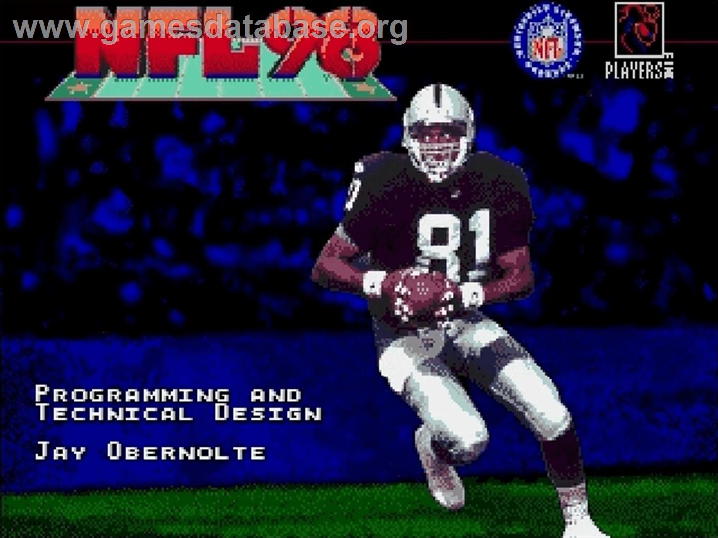 NFL 98 - Sega Genesis - Artwork - Title Screen