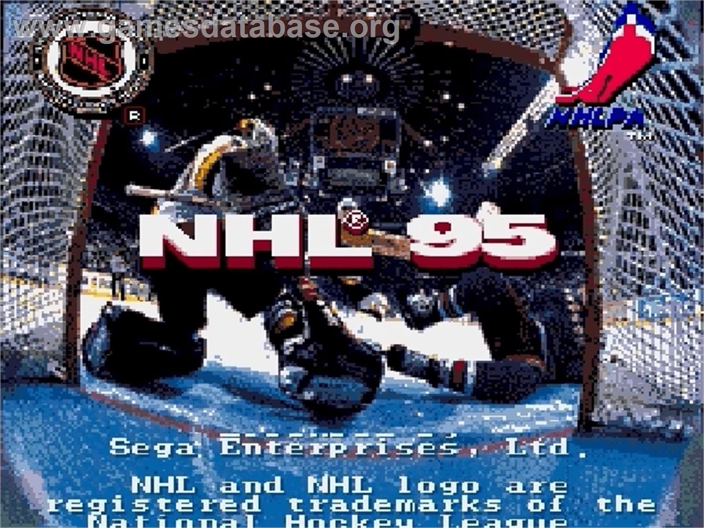 NHL '95 - Sega Genesis - Artwork - Title Screen