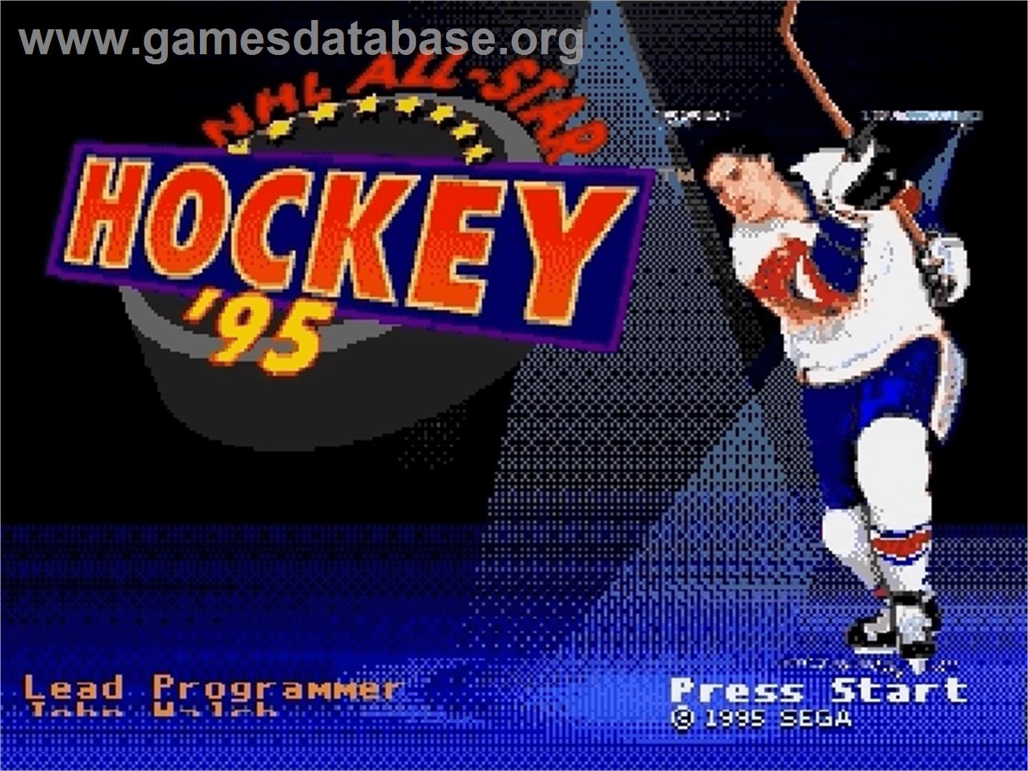 NHL All-Star Hockey '95 - Sega Genesis - Artwork - Title Screen