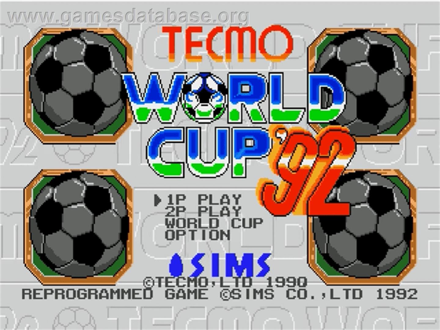 Nintendo World Cup - Sega Genesis - Artwork - Title Screen