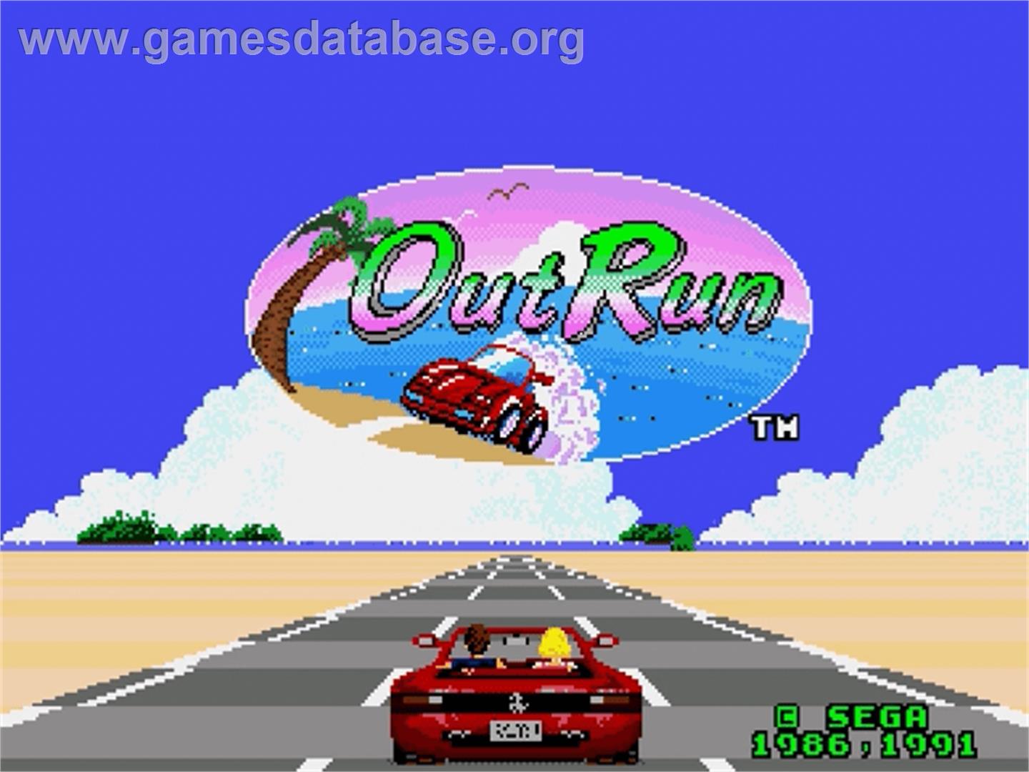 Out Run - Sega Genesis - Artwork - Title Screen