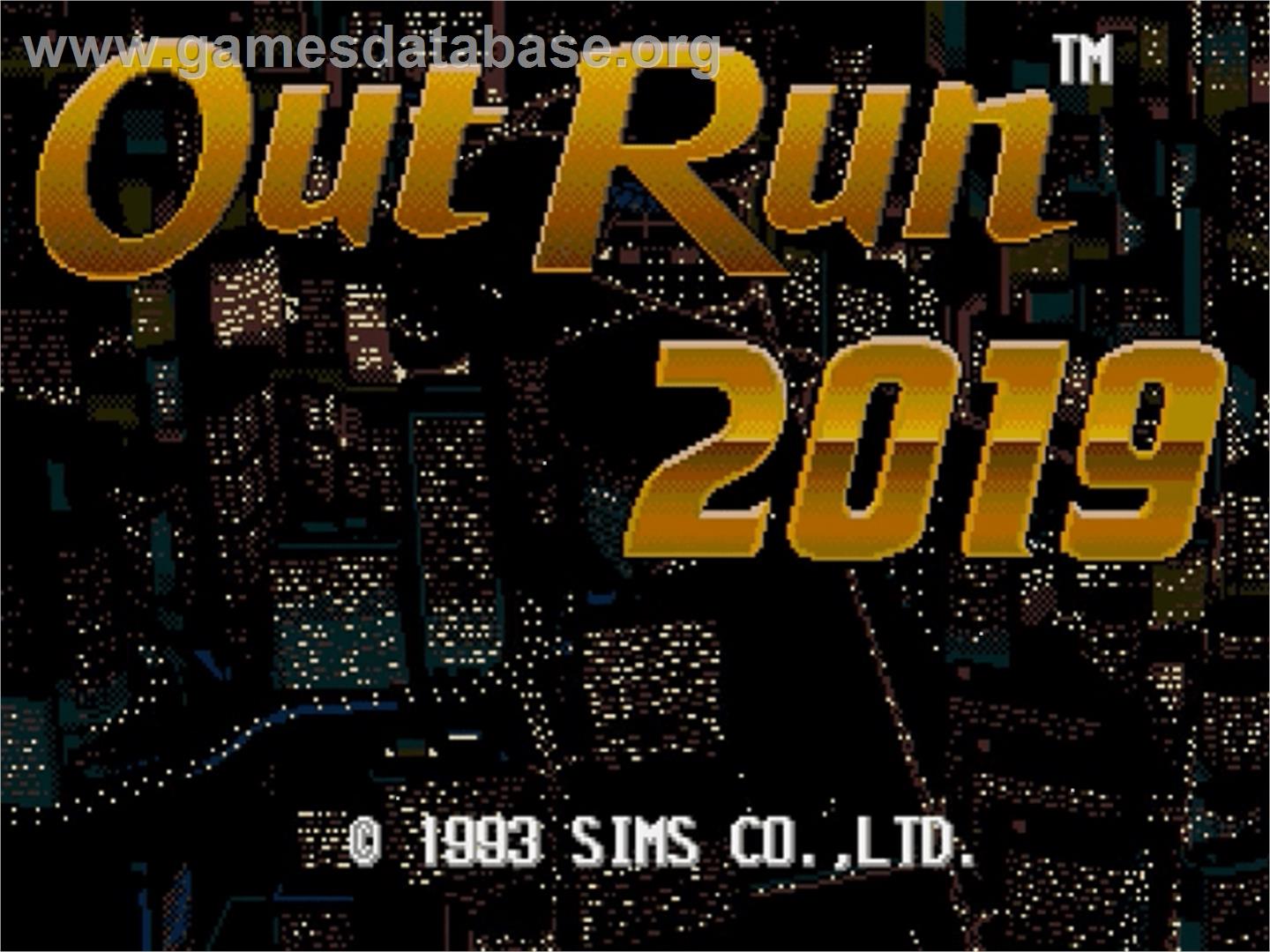 Out Run 2019 - Sega Genesis - Artwork - Title Screen